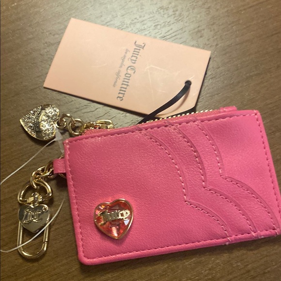 Juicy Couture Accessories - Juicy Couture Pink Key & Card Holder